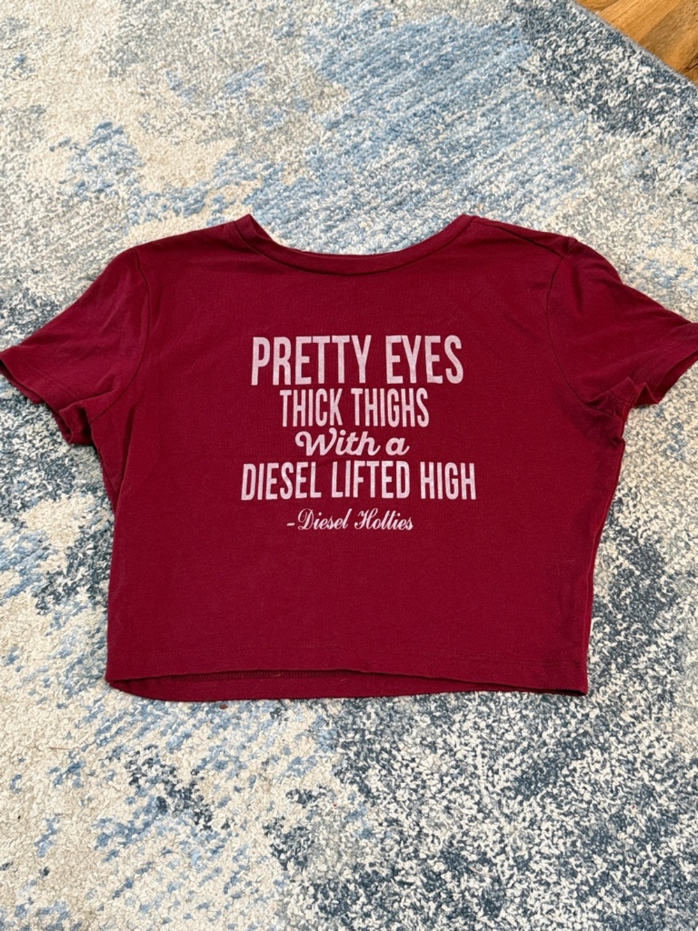 wild fable Maroon Graphic Crop Top
